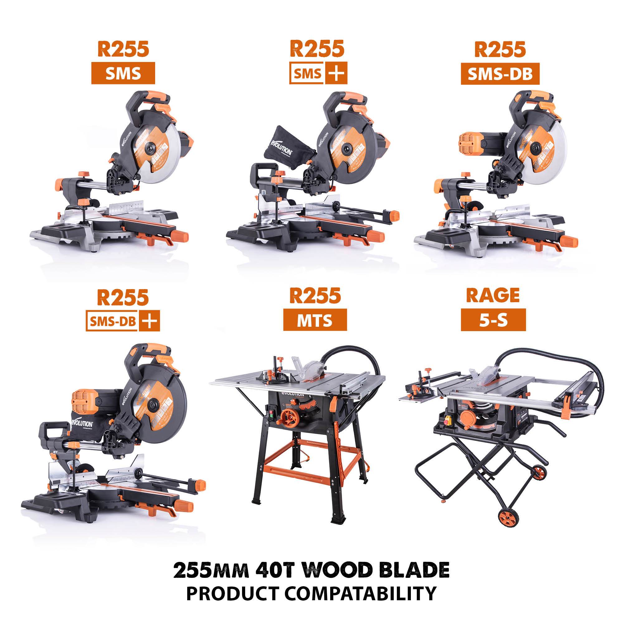 Evolution 255mm General Wood Blade 40T - Image 4