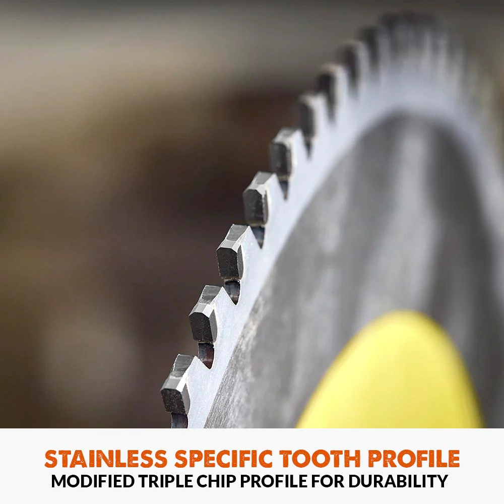 Evolution 355mm Stainless Steel Cutting 90T Chop Saw Blade - Image 3