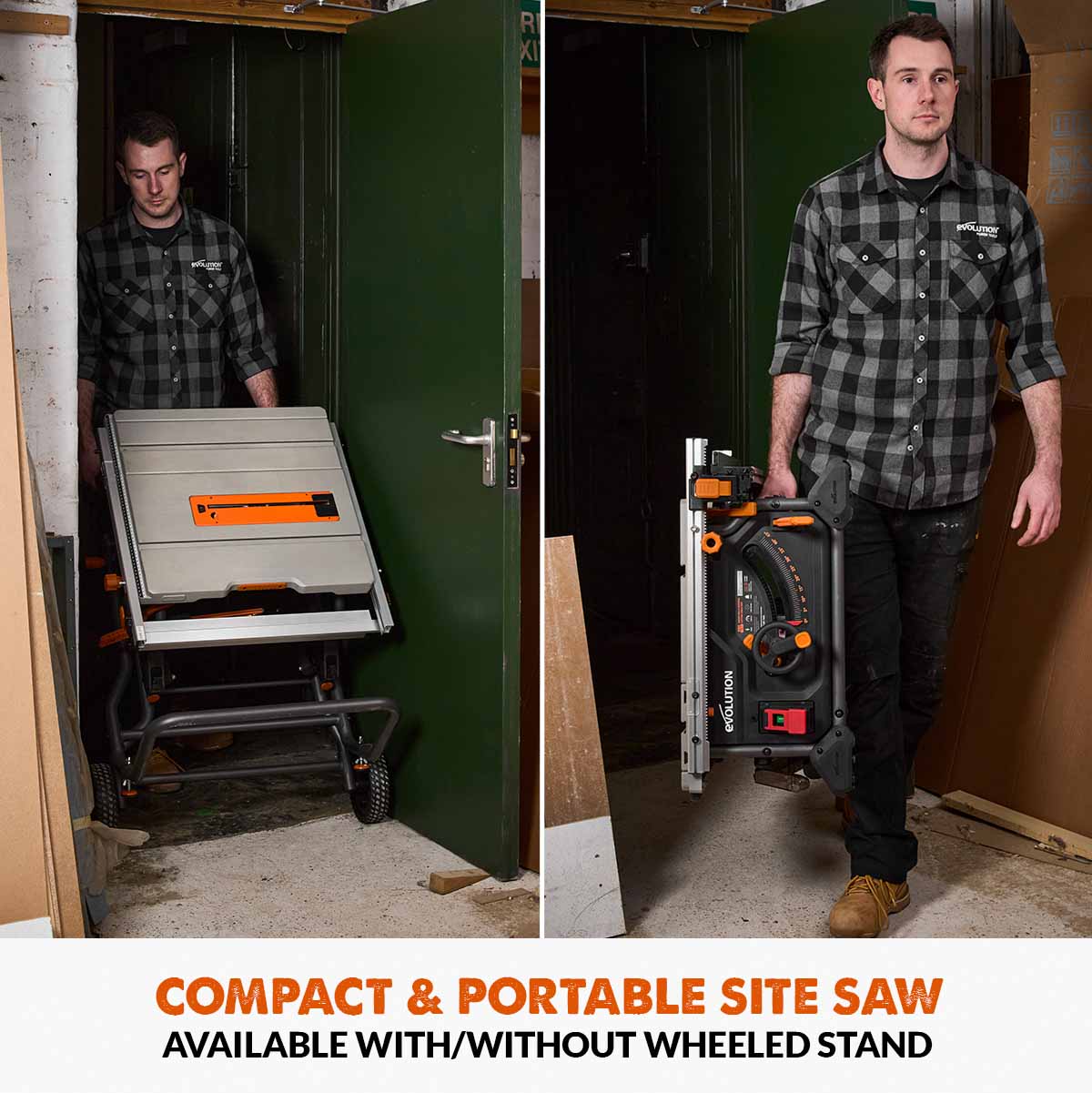 Evolution R255TBL+ 230v Portable Jobsite Table Saw with 255mmTCT Multi-material Blade - Image 13