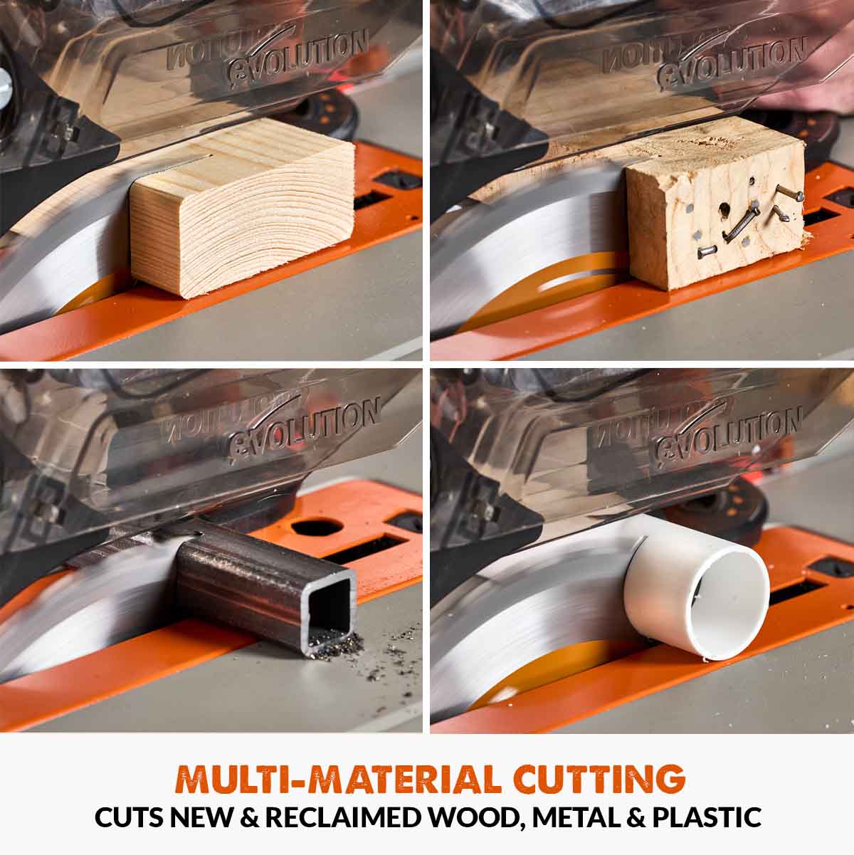 Evolution R255TBL+ 230v Portable Jobsite Table Saw with 255mmTCT Multi-material Blade - Image 18
