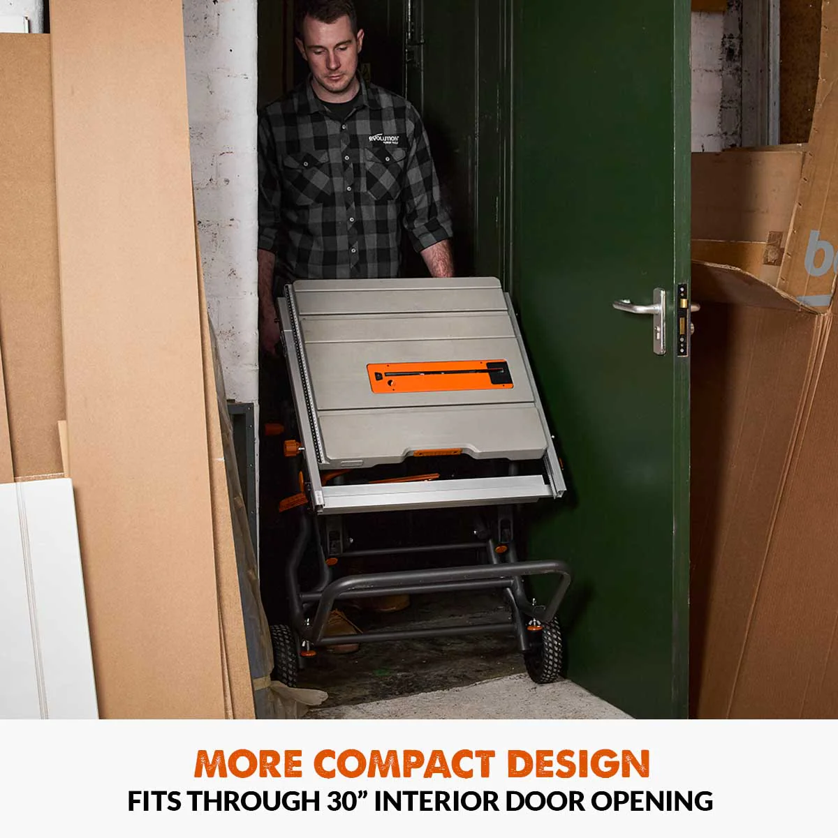 Evolution R255TBL+ 230v Portable Jobsite Table Saw with 255mmTCT Multi-material Blade - Image 25