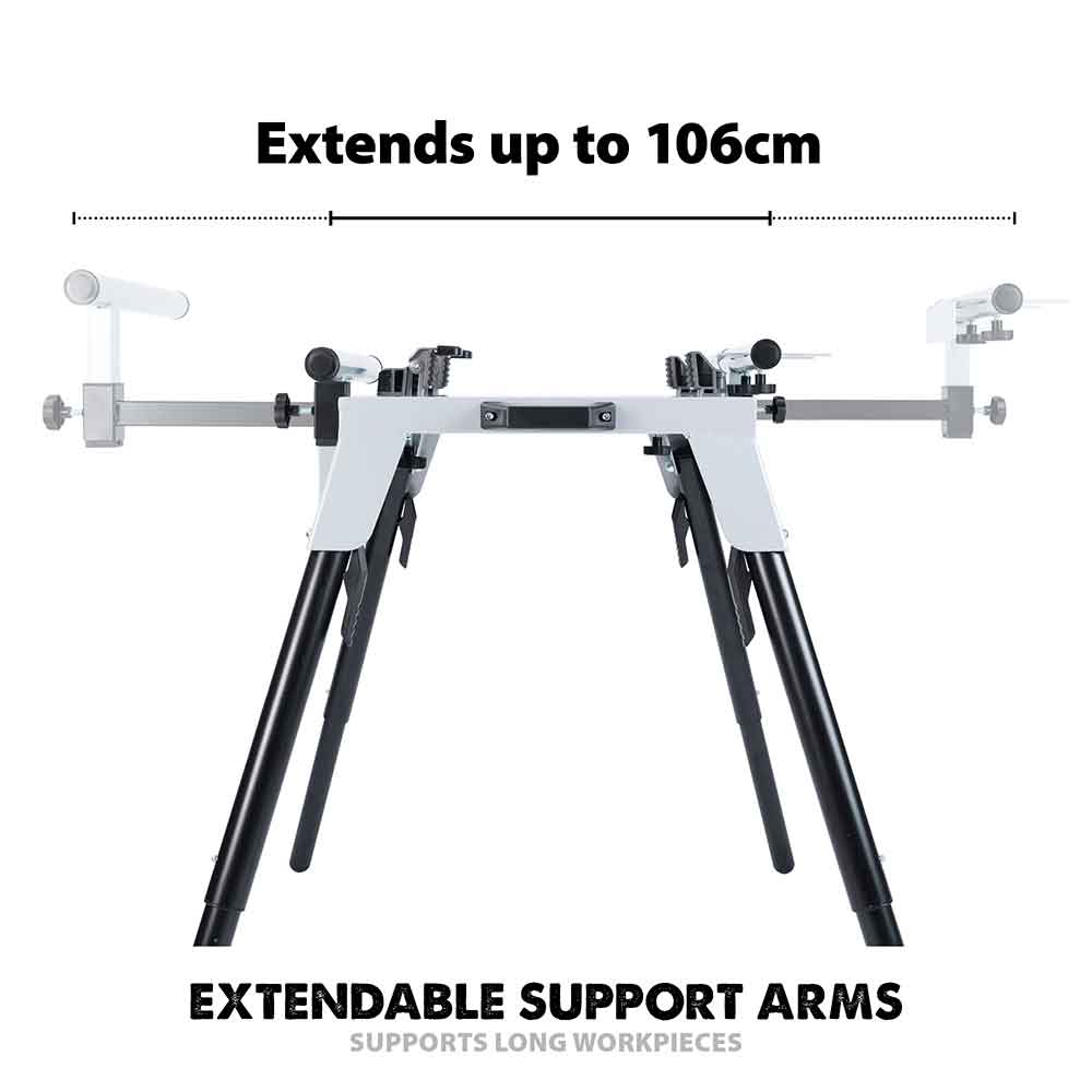 Evolution Chop Saw Stand With Telescopic Arms And Folding Legs for 355CPS Saws - Image 5