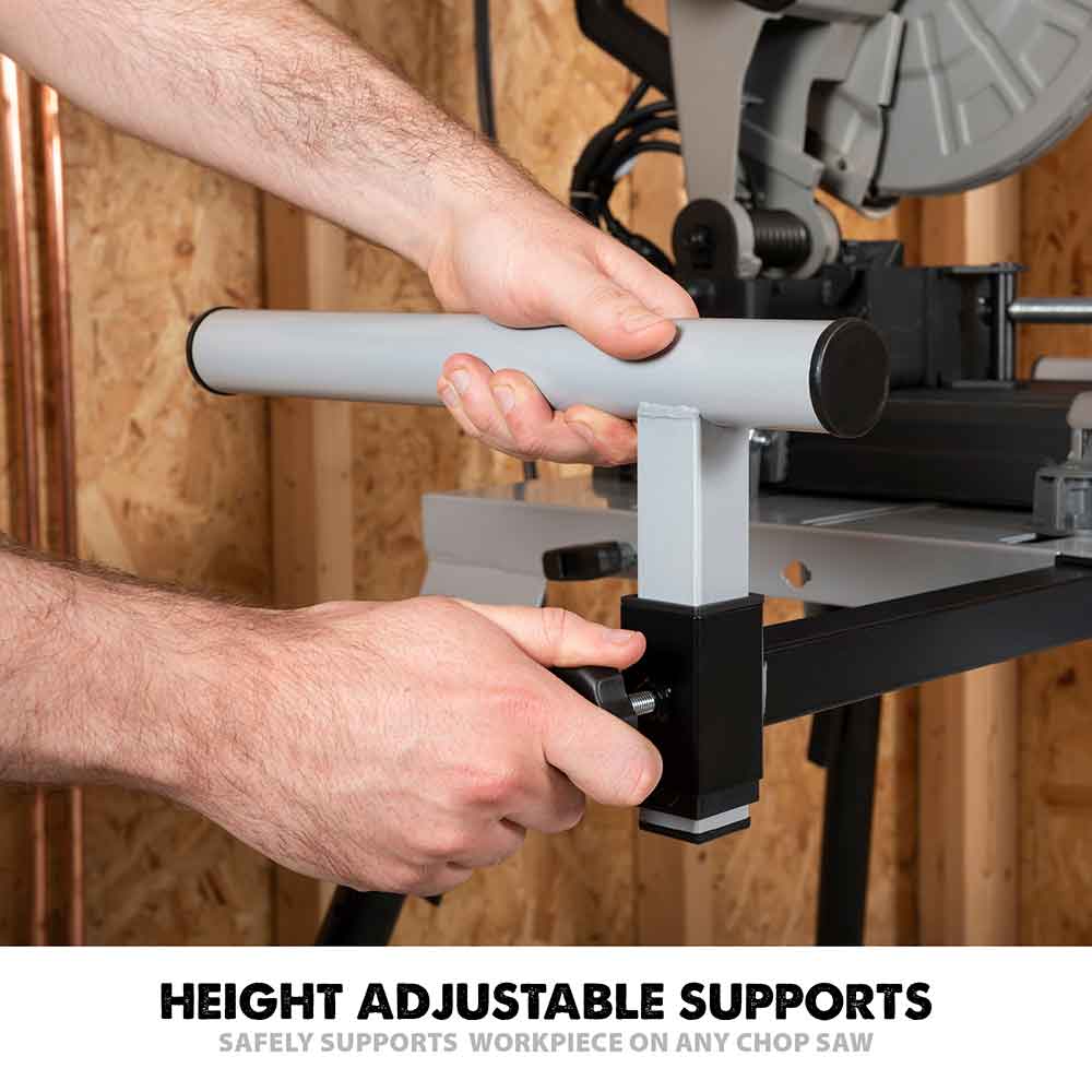 Evolution Chop Saw Stand With Telescopic Arms And Folding Legs for 355CPS Saws - Image 6