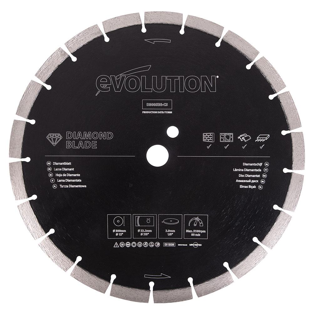 Evolution 300mm General Purpose Diamond Disc Cutter Blade, 22.2mm Bore