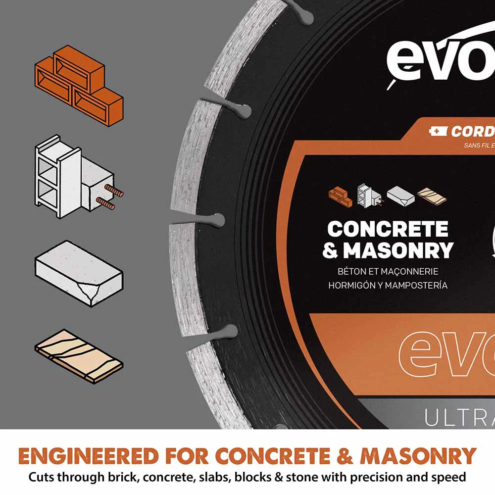 Evolution EVOMAX 260mm Ultra Think Kerf, Premium Diamond Disc Cutter Blade, 22.2mm Bore - Image 8
