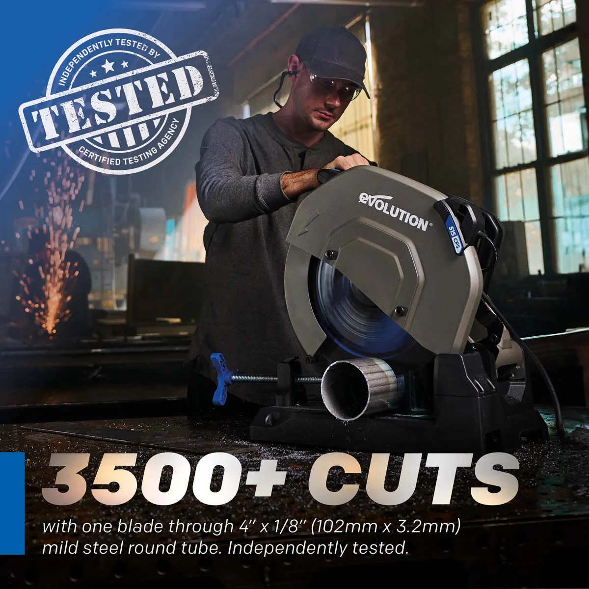 EVOMAX 355mm 80-Teeth Cermet Carbide Blade for Professional Heavy Duty Mild Steel Cutting - Image 3