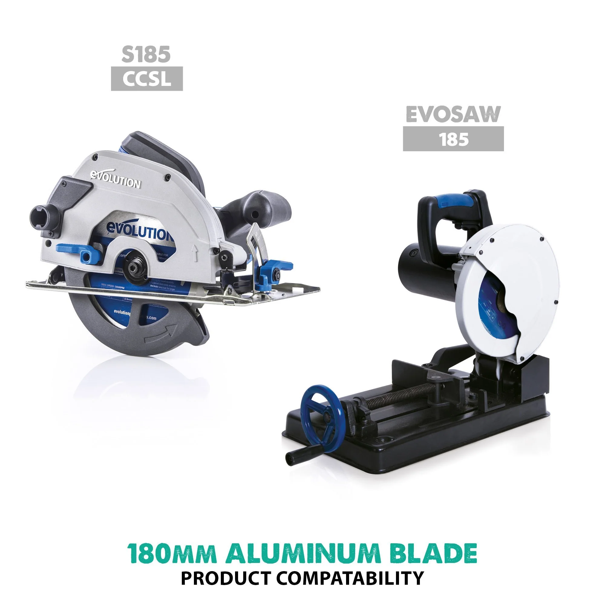 Evolution 180mm Aluminium Cutting 54 tooth TCT Circular Saw Blade - Image 3