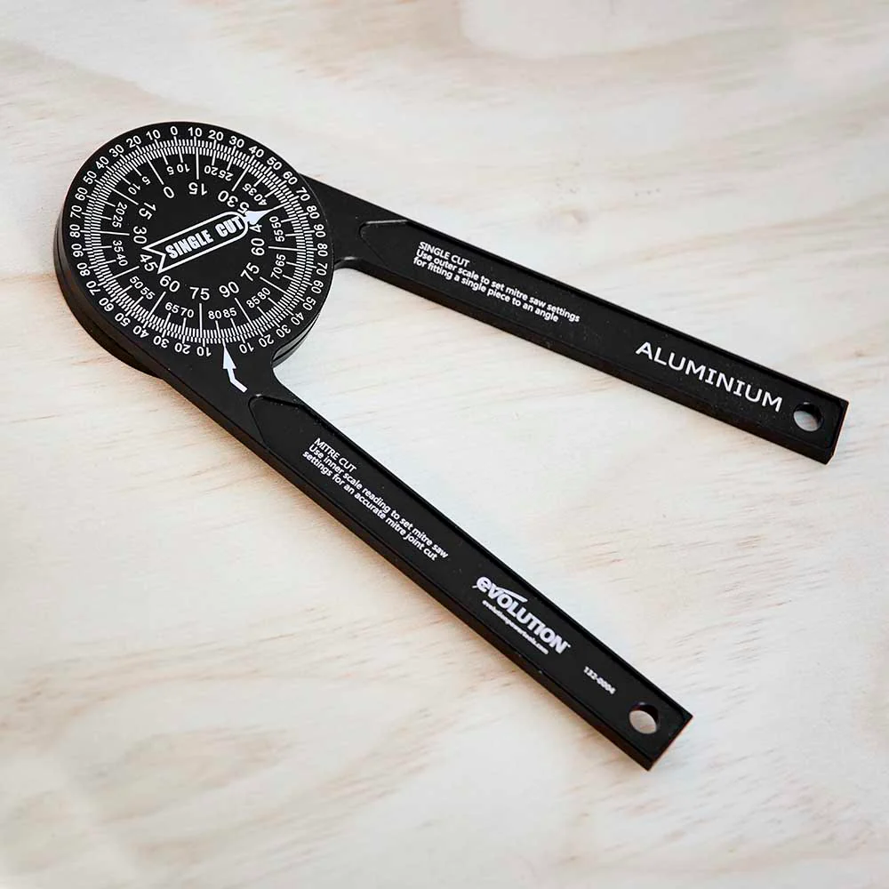 360 Degree Aluminium Mitre Saw Protractor from Evolution - Image 3