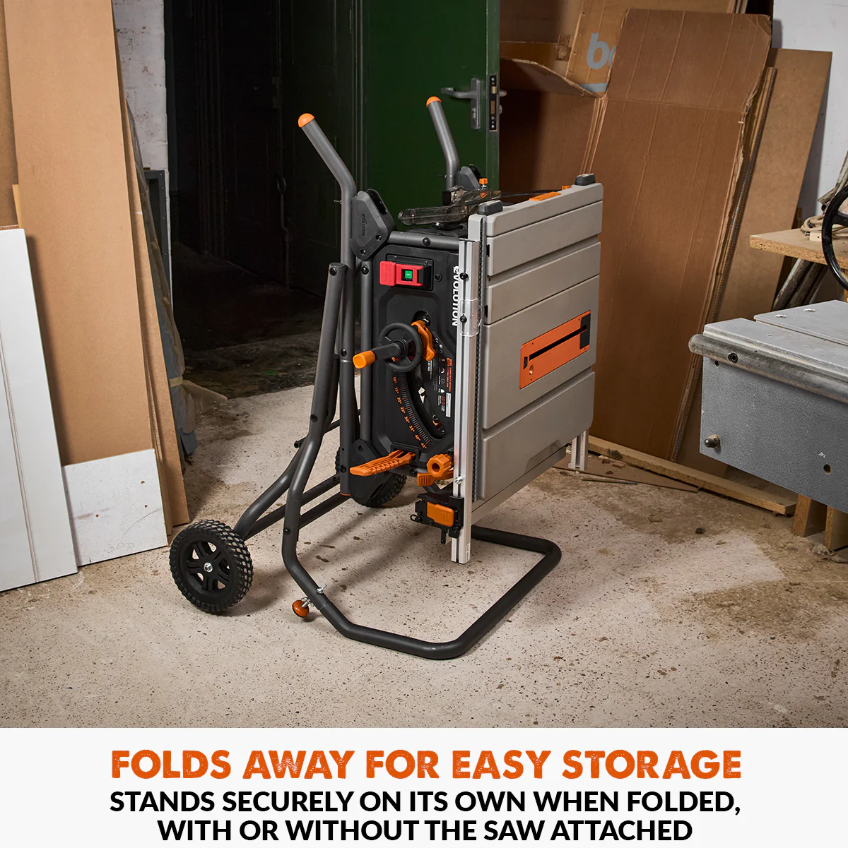 Evolution Compact Folding Wheeled Stand For R255TBL Table Saw - Image 4