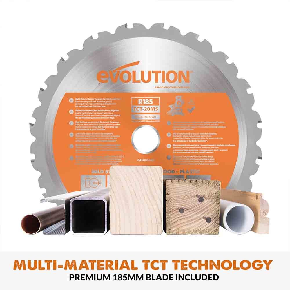 Evolution Cordless R185CMS-Li 185mm Compound Mitre Saw & Saw Horse Bundle - Image 4