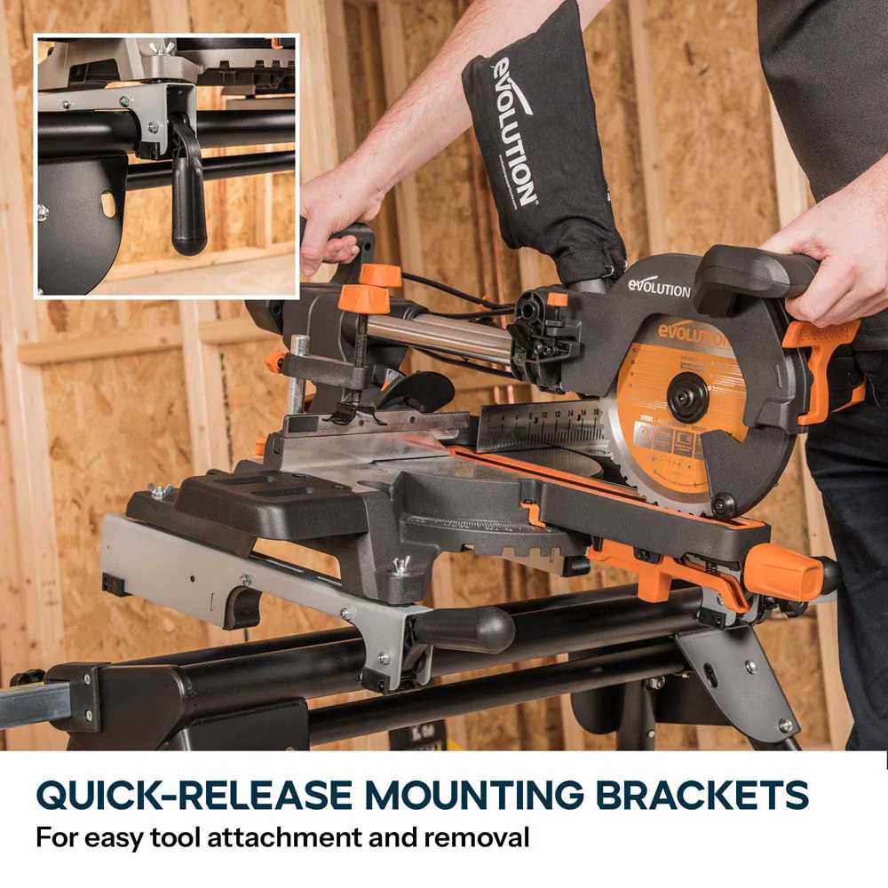 Evolution Cordless R185SMS-Li 185mm Sliding Mitre Saw & Stand Bundle - Image 15