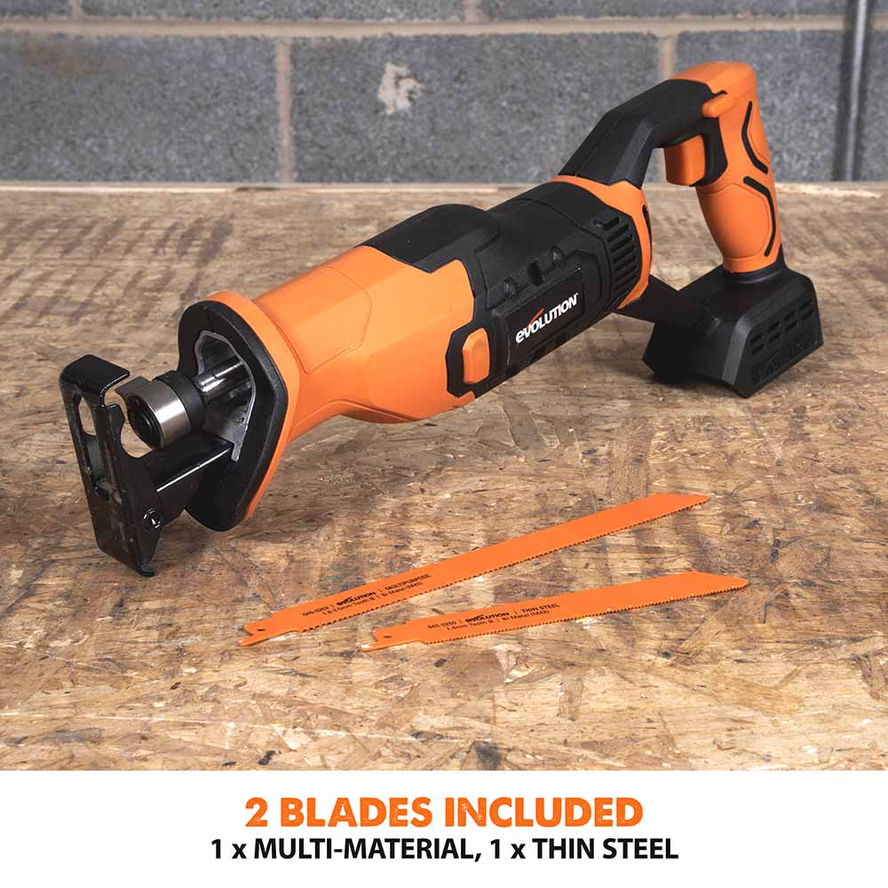 Evolution Cordless Reciprocating Saw 18v Li-Ion EXT Including Multi-Material Blades | R150RCP-Li - Image 4