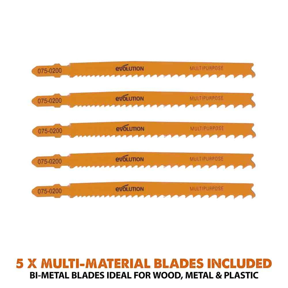 Evolution Cordless R90JGS-Li Jigsaw 18v Li-Ion EXT Inc Multi-Material Blades - Image 3