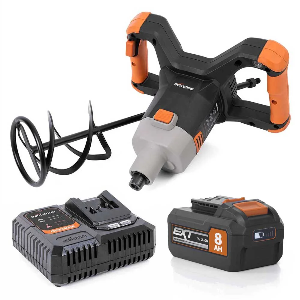 Evolution Cordless 18v Paddle Mixer with 120mm Multi-Mix Paddle | R120MXR-Li - Image 14