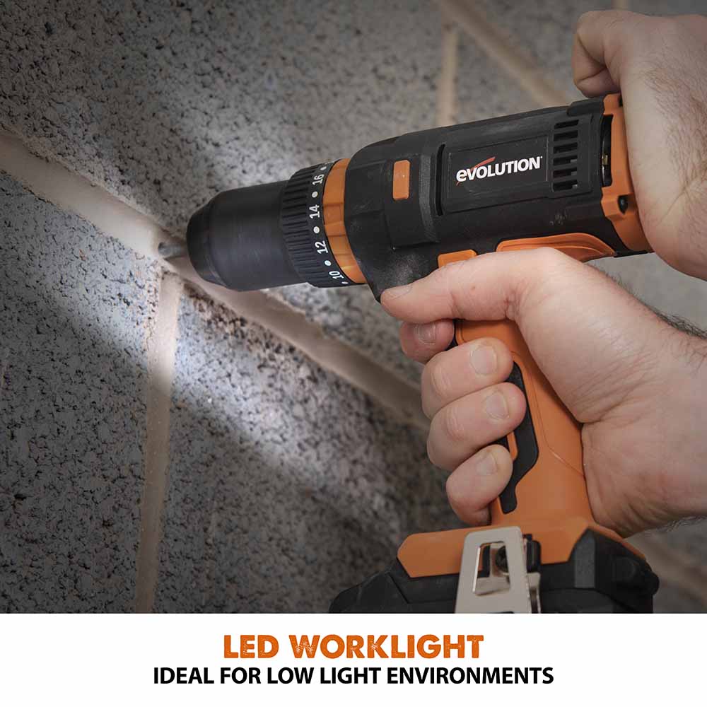 Evolution Cordless R13CMB-Li Combi Drill Driver 18v Li-Ion EXT - Image 6