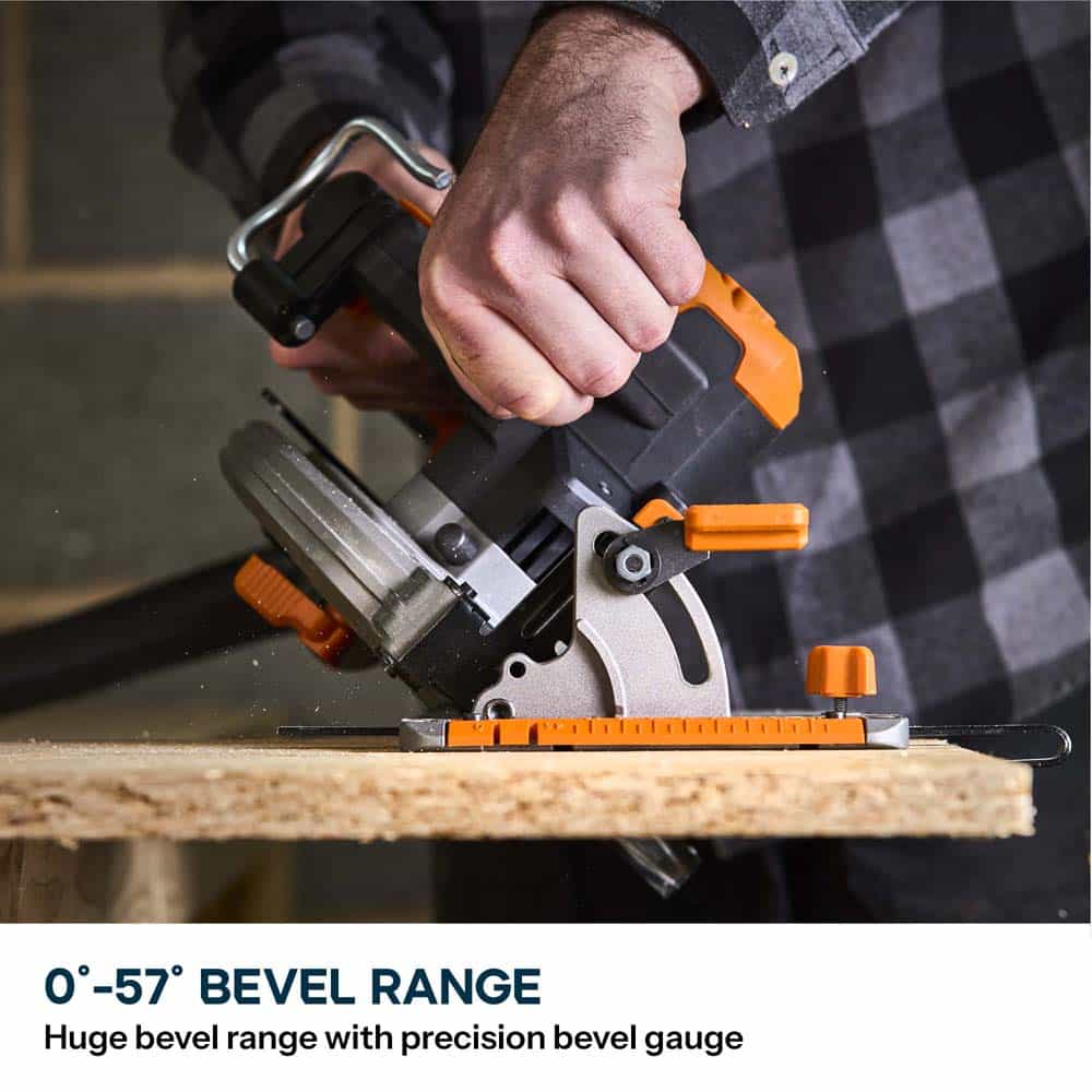 Cordless Evolution R185CCS-Li 185mm Li-Ion EXT 18v Brushless Circular Saw With Multi-Material Blade - Image 6