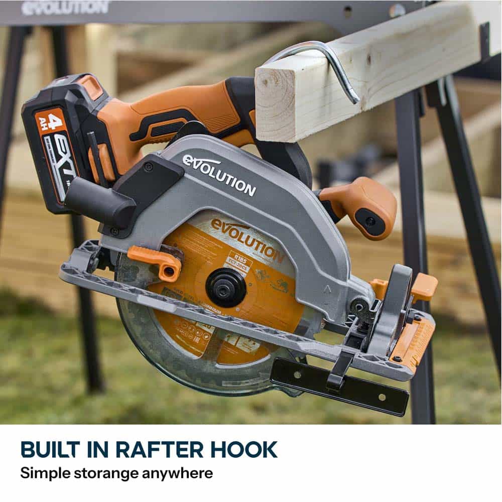Cordless Evolution R185CCS-Li 185mm Li-Ion EXT 18v Brushless Circular Saw With Multi-Material Blade - Image 9