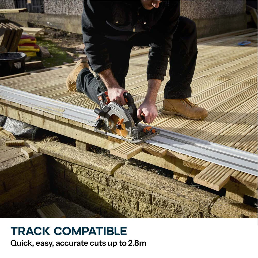 Evolution Cordless R185CCSX-Li 185mm Track Compatible Circular Saw Brushless 18v Li-Ion EXT Inc Multi-Material Blade - Image 5