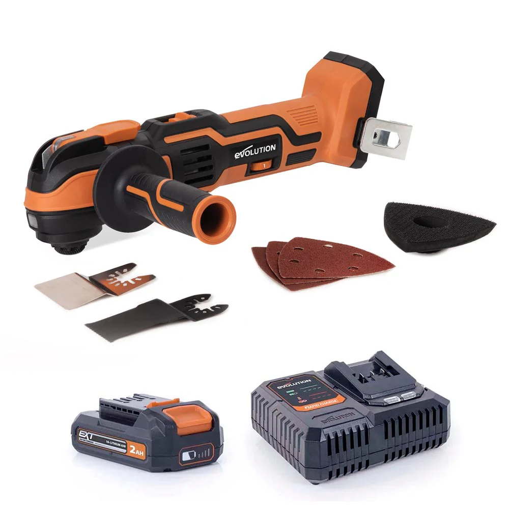 Evolution Cordless R18MLT-Li Multi-Tool 18v Li-Ion EXT With Accessory Kit - Image 2