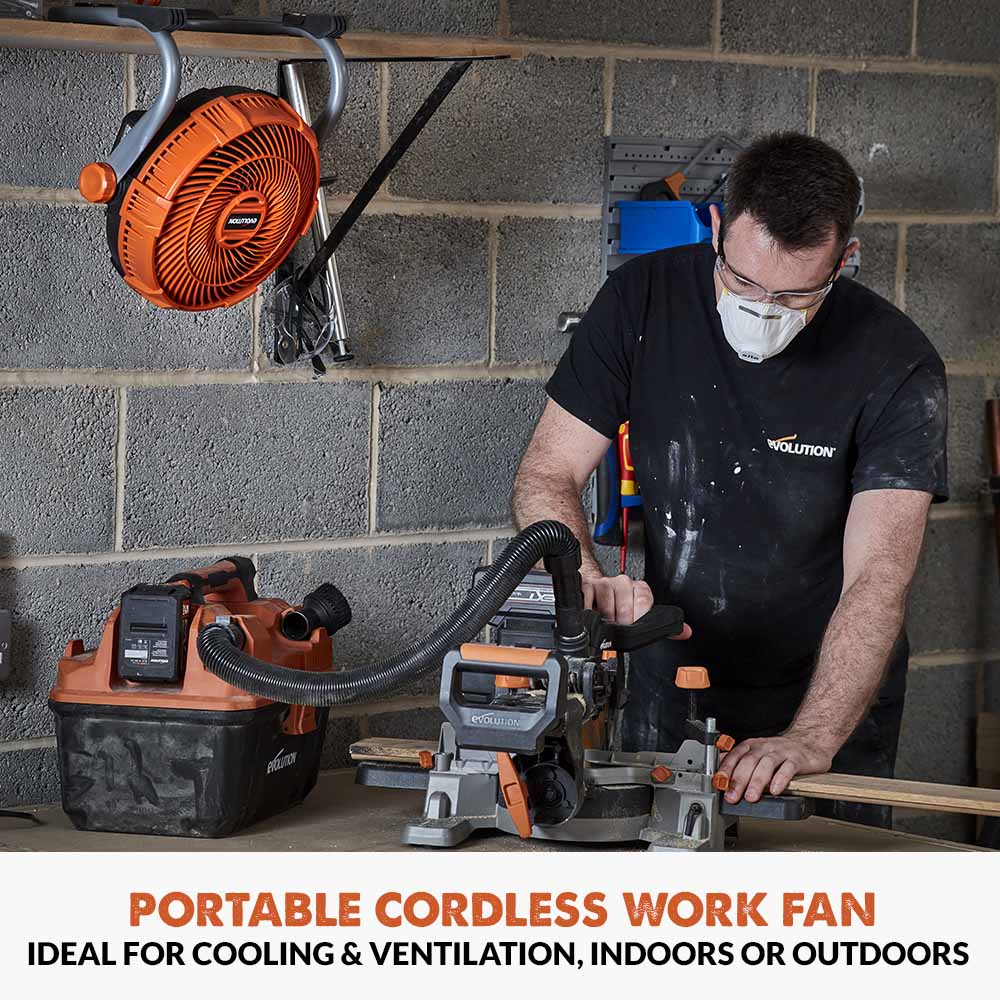 Evolution Cordless R240FAN-Li Work Fan 18v Li-Ion EXT - Image 3