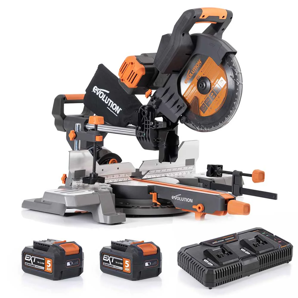 Evolution Cordless R255SMS-DB-Li 255mm 36V Double Bevel Mitre Saw - Image 16
