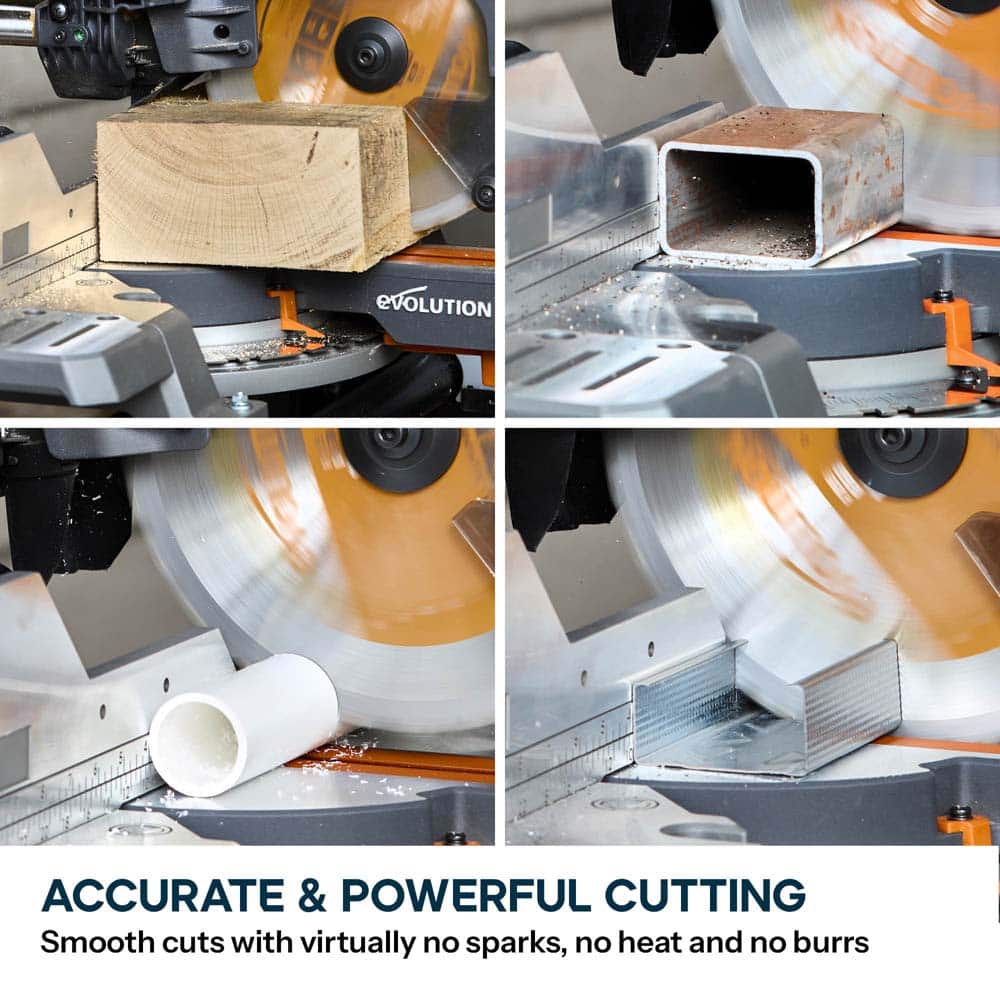 Evolution Cordless R255SMS-DB-Li 255mm 36V Double Bevel Mitre Saw - Image 3