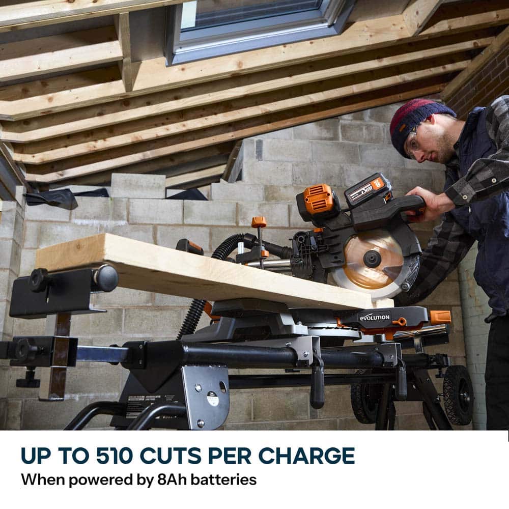 Evolution Cordless R255SMS-DB-Li 255mm 36V Double Bevel Mitre Saw - Image 7
