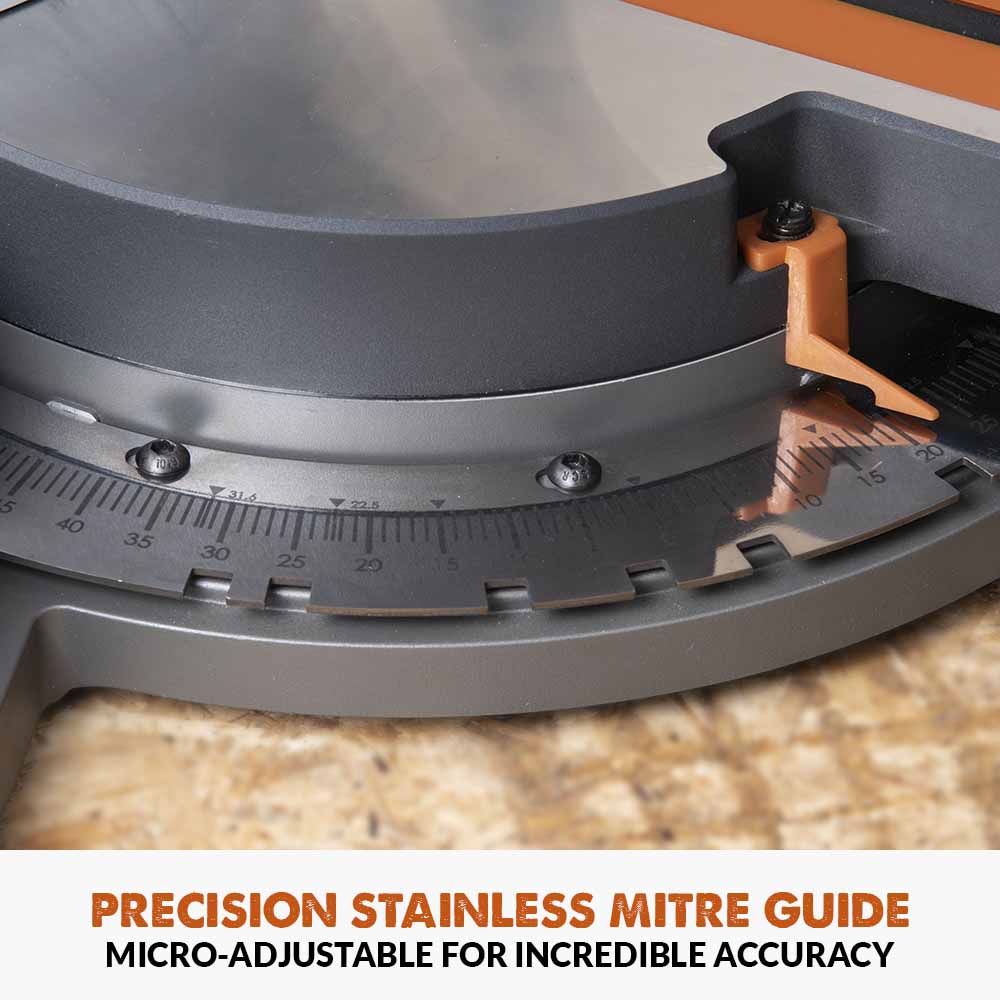 Evolution Cordless R255SMS-DB-Li  Double Bevel Mitre Saw & XL Stand - Image 16