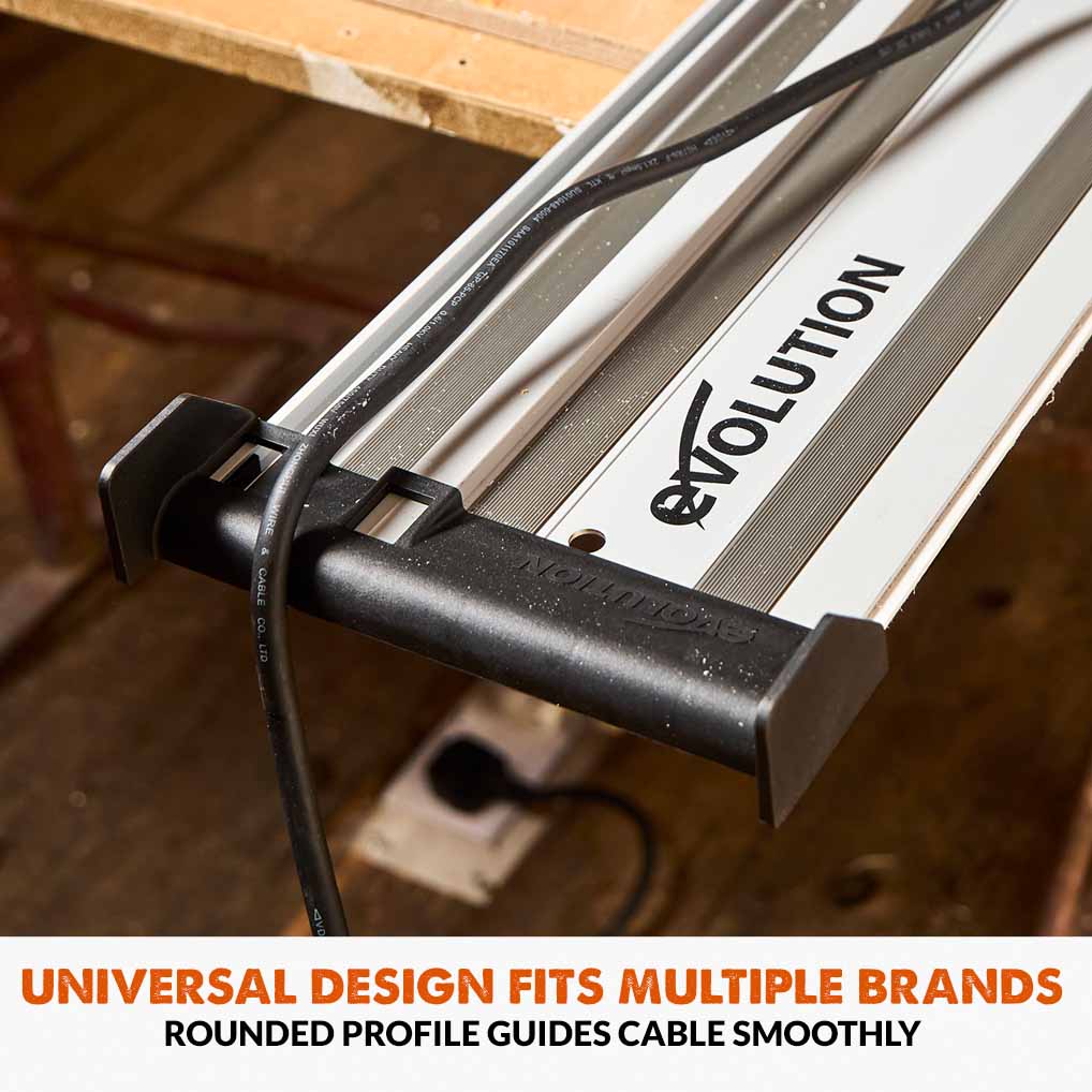 Evolution G2 Track Saw Accessory Bundle, Track Square, Splinter Guard Edge Strips, Power Cable & Vacuum Hose Guide & Track End Stop - Image 8