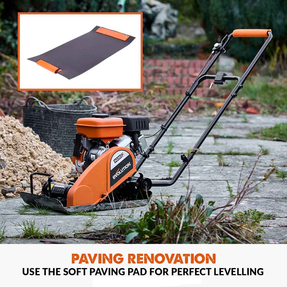 Evolution Hulk Petrol Wacker Plate & Paving Pad Bundle | H320-P - Image 8
