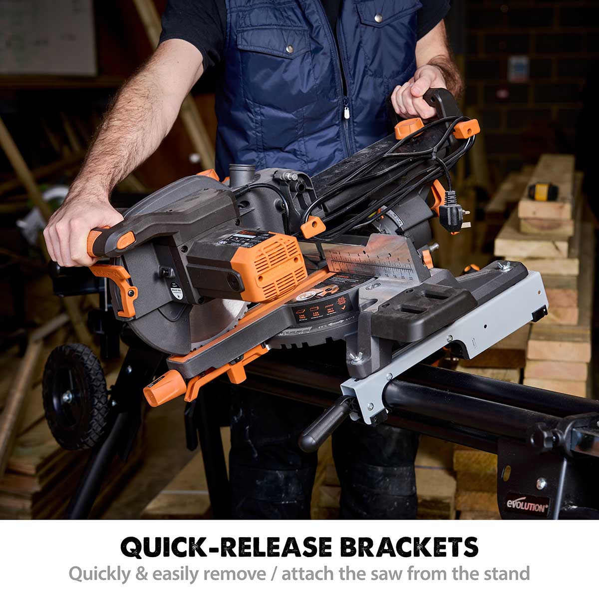 Evolution XL Rolling Mitre Saw Stand With Universal Fittings - Image 8