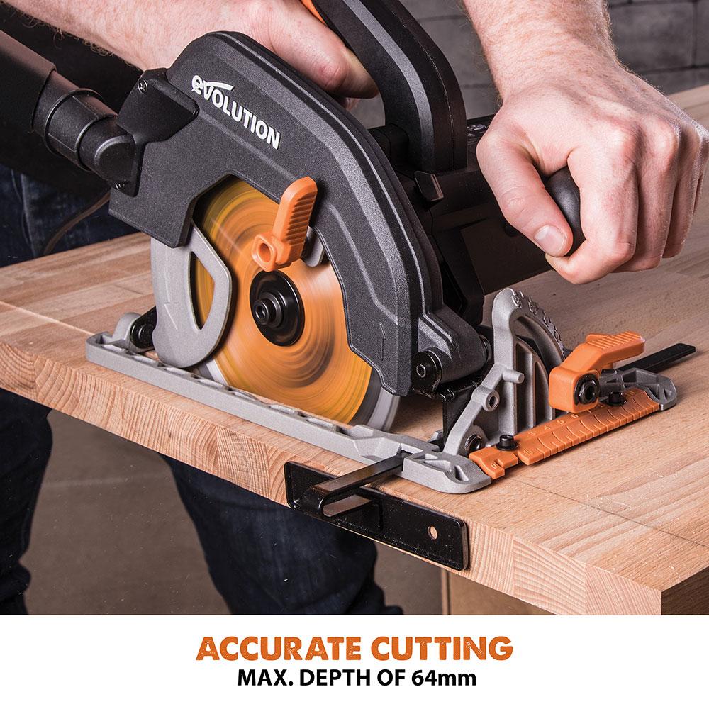 Evolution R185CCS 185mm Circular Saw & 500kg Saw Horse Bundle - Image 7