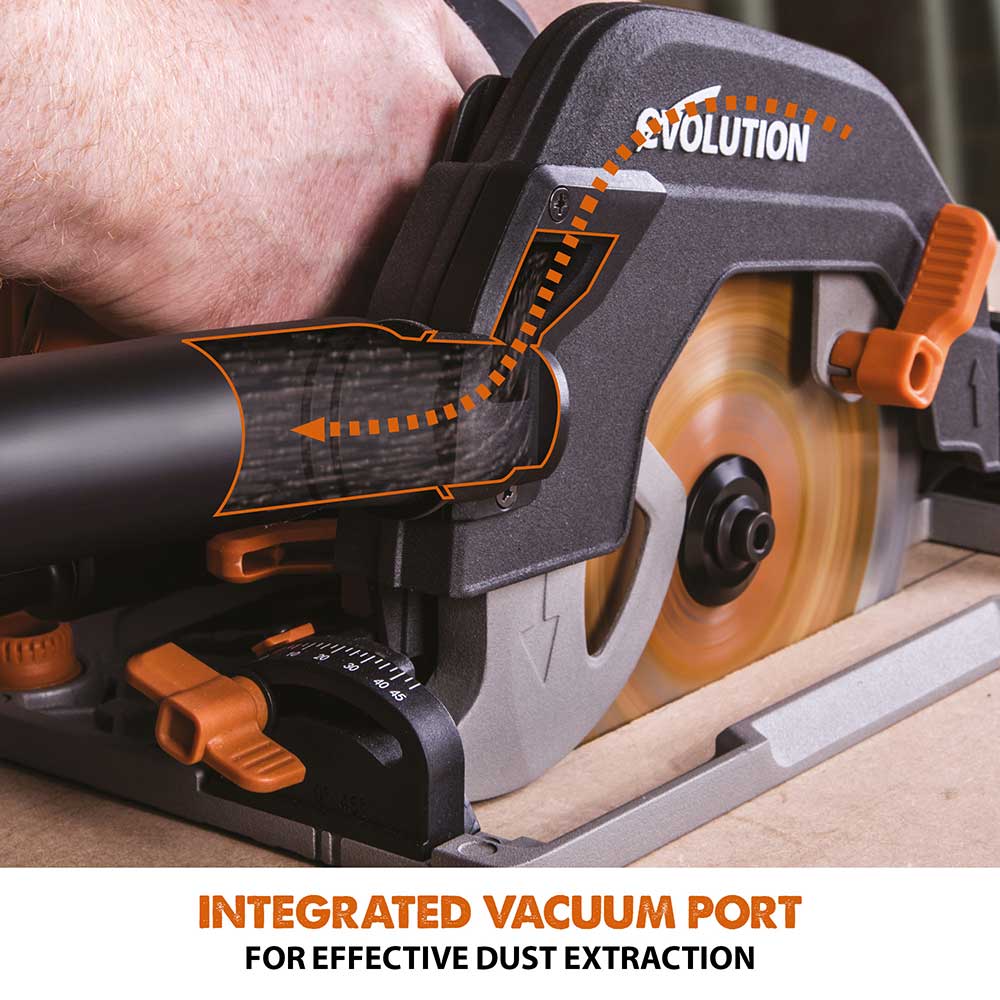 Evolution R185CCSX Handheld Circular Saw, ST2800-G2  2.8m 2-piece Track & 3-piece Mini-Track Bundle - Image 17