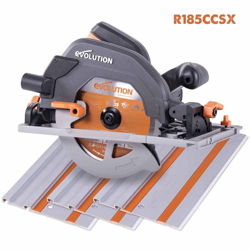 Evolution R185CCSX Handheld Circular Saw, ST2800-G2  2.8m 2-piece Track & 3-piece Mini-Track Bundle - Image 3