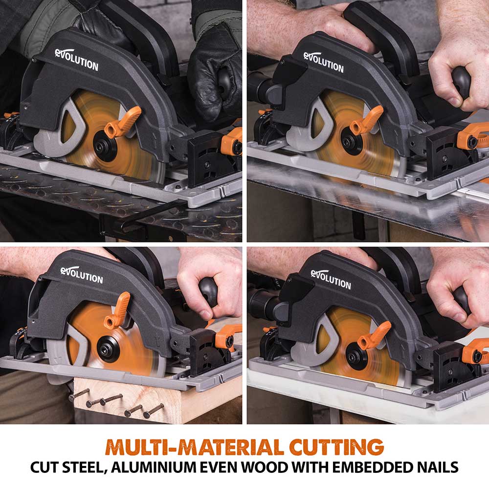 Evolution R185CCSX Handheld Circular Saw, ST2800-G2  2.8m 2-piece Track & 3-piece Mini-Track Bundle - Image 8