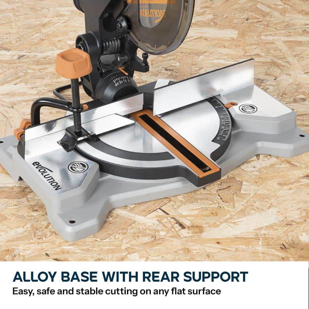 Evolution Cordless R185CMS-Li 185mm Compound Mitre Saw 18v Li-Ion EXT Inc Multi-Material Blade - Image 6