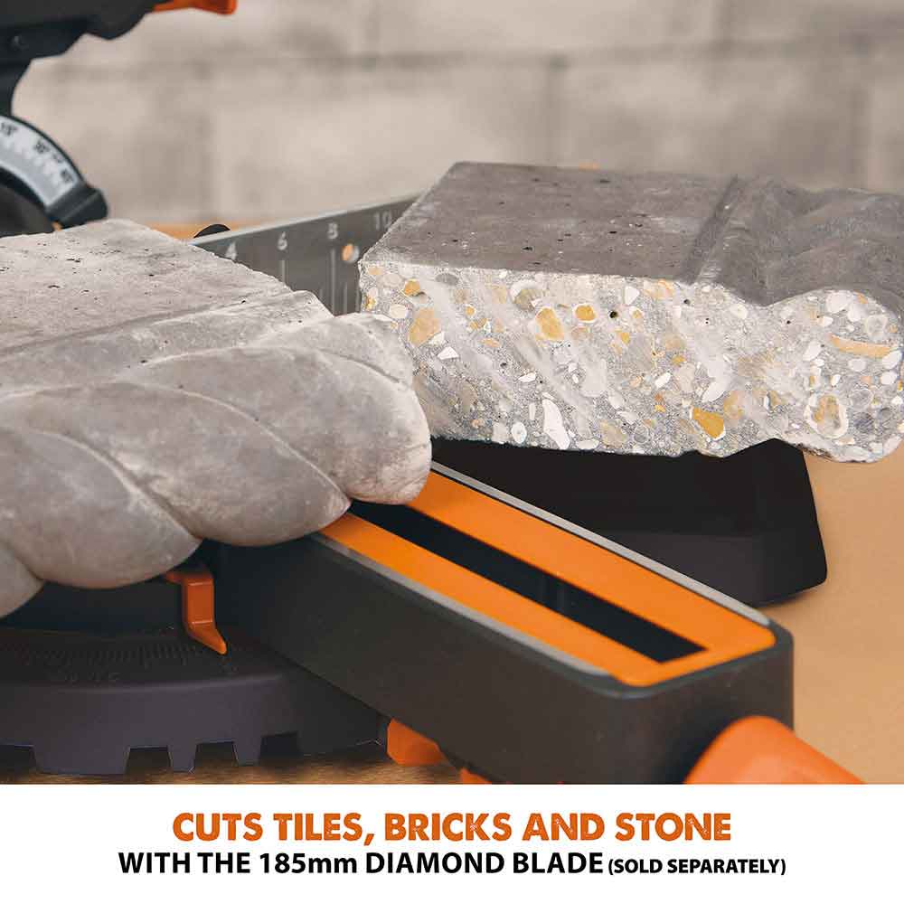 Evolution R185SMS+ 185mm Sliding Mitre Saw & XL Rolling Stand Bundle - Image 21