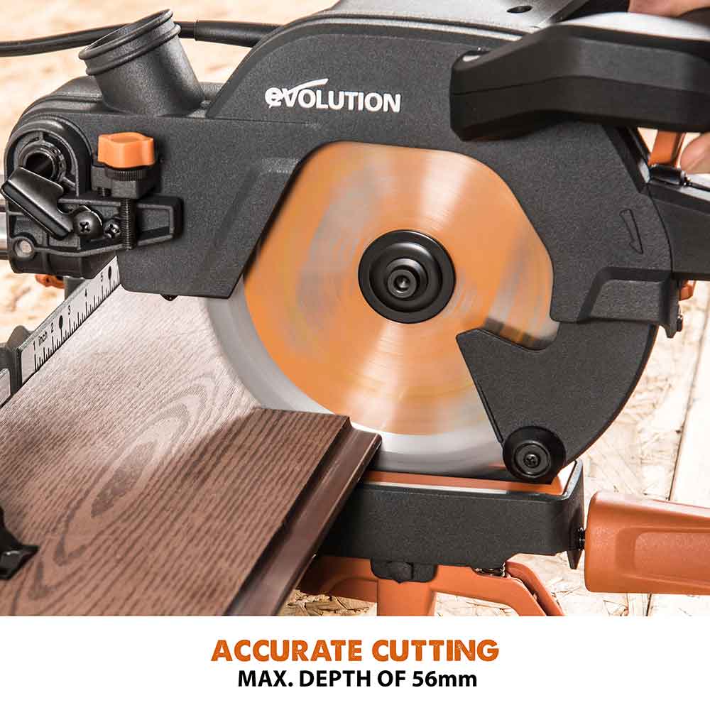 Evolution R185SMS+ 185mm Sliding Mitre Saw & XL Rolling Stand Bundle - Image 6