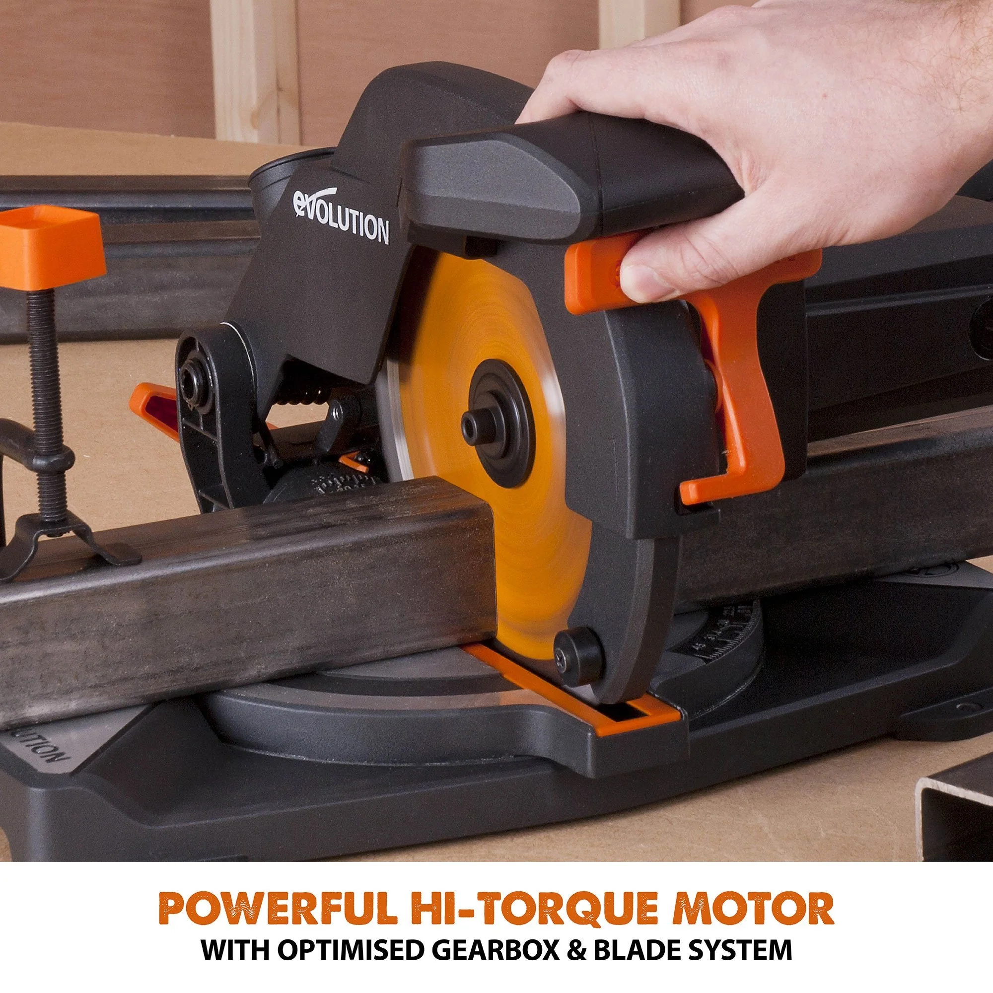Evolution R210CMS+ Compound Mitre Saw With Extra Wood Blade Bundle - Image 13