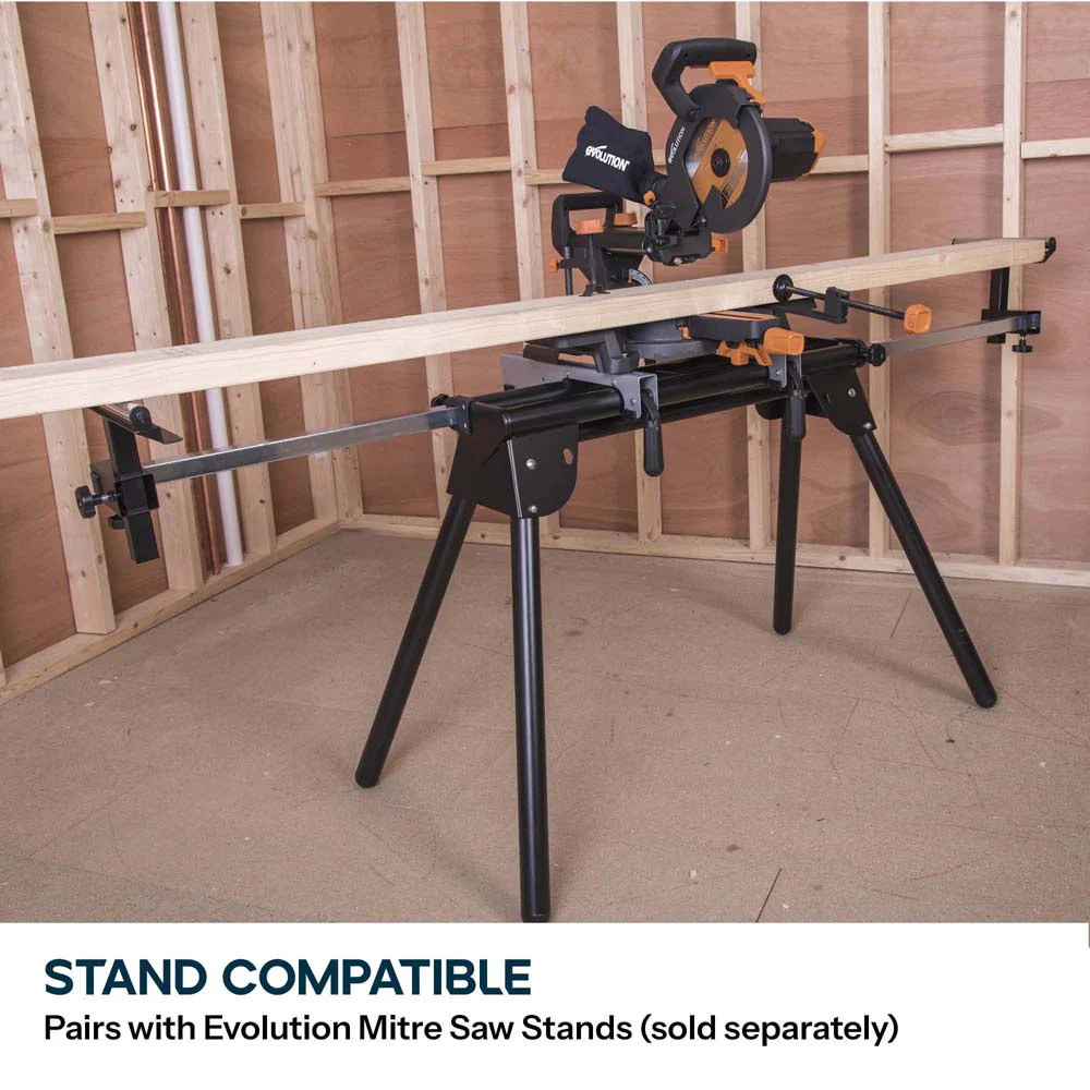 Evolution R210SMS+ 210mm Sliding Mitre Saw & Stand Bundle - Image 15
