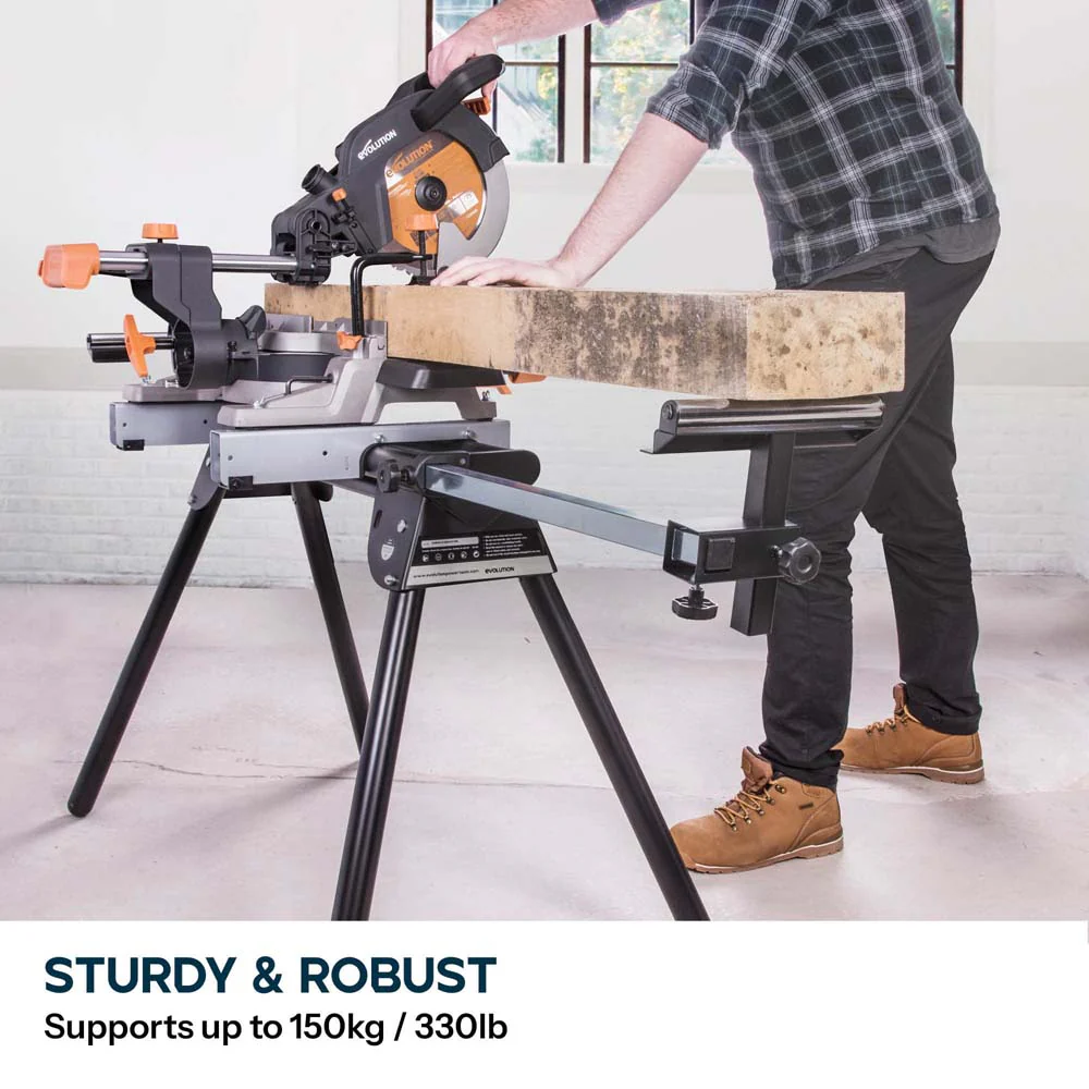 Evolution R210SMS+ 210mm Sliding Mitre Saw & Stand Bundle - Image 21