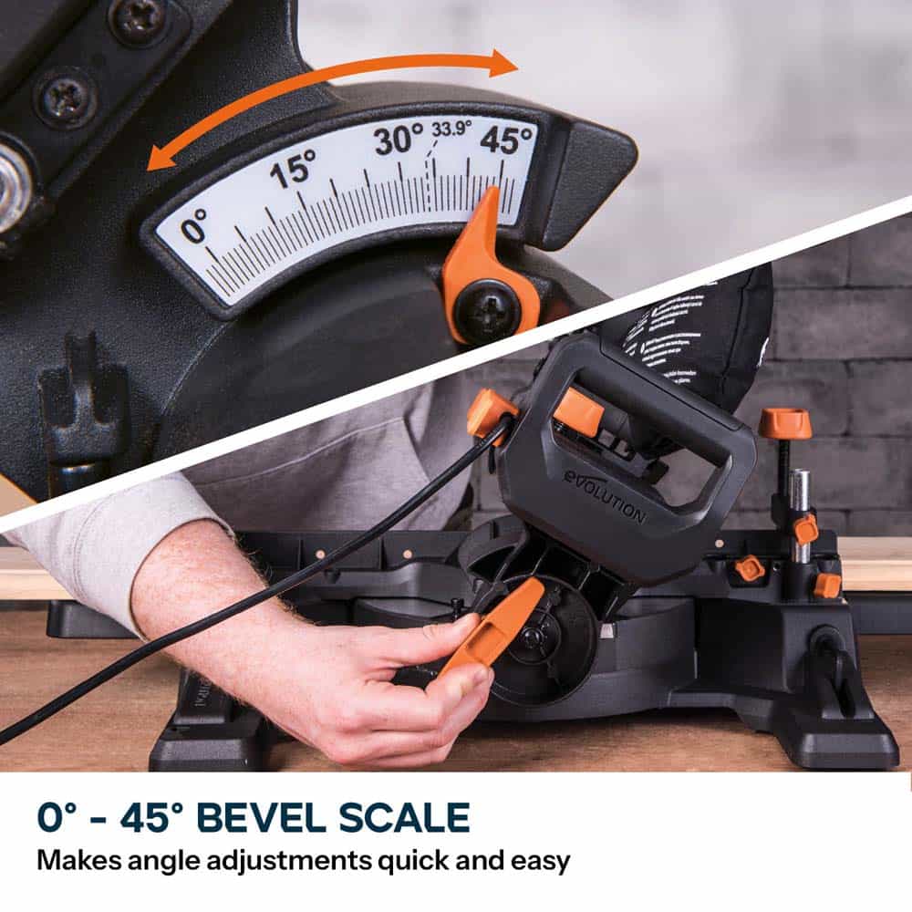 Evolution R210SMS-300+ Sliding Mitre Saw & XL Rolling Stand Bundle - Image 11
