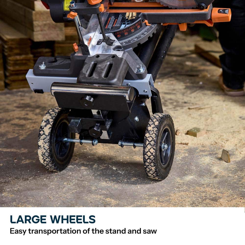 Evolution R210SMS-300+ Sliding Mitre Saw & XL Rolling Stand Bundle - Image 25
