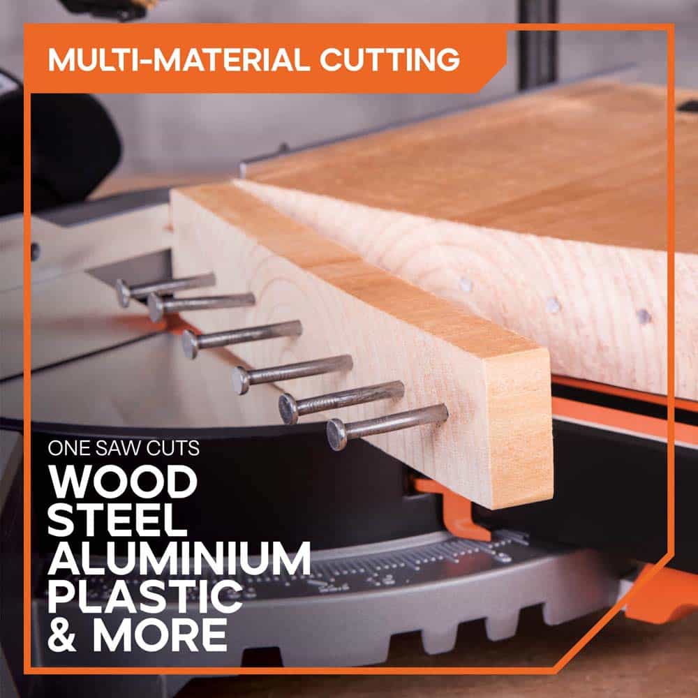 Evolution R210SMS-300+ Sliding Mitre Saw & XL Rolling Stand Bundle - Image 5