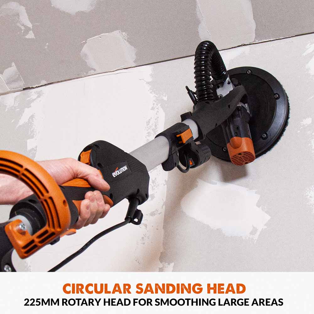 Evolution Telescopic Dry Wall Sander With Dual Heads, 710W, 240V | R225DWS-T - Image 5