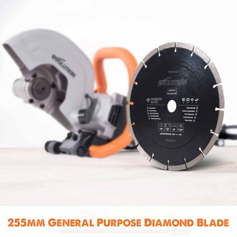 Evolution R255DCT Diamond Disc Cutter Blade Variety Pack 22.2mm Bore - Image 6