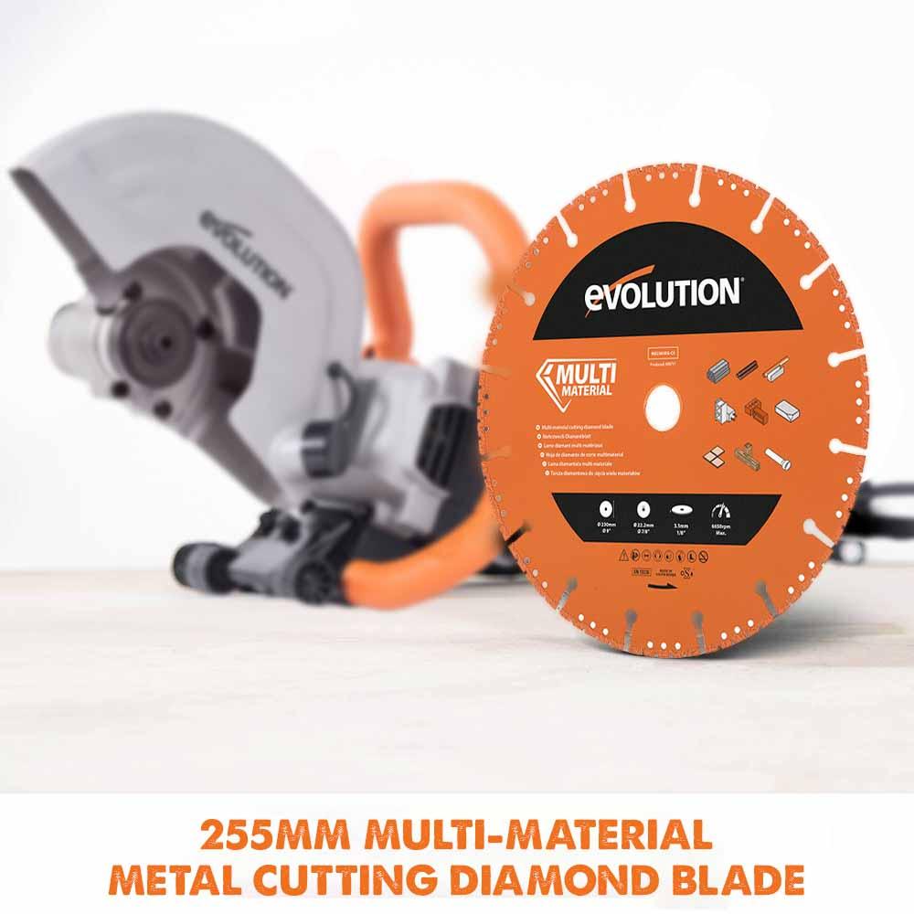 Evolution R255DCT Diamond Disc Cutter Blade Variety Pack 22.2mm Bore - Image 7