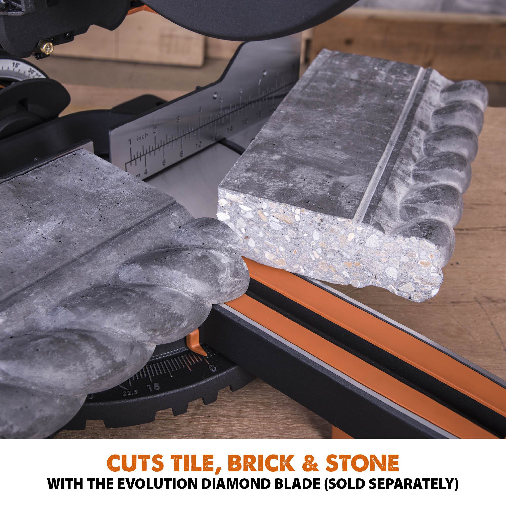 Evolution R255SMS+ 255mm Sliding Compound Mitre Saw & Stand Bundle - Image 19
