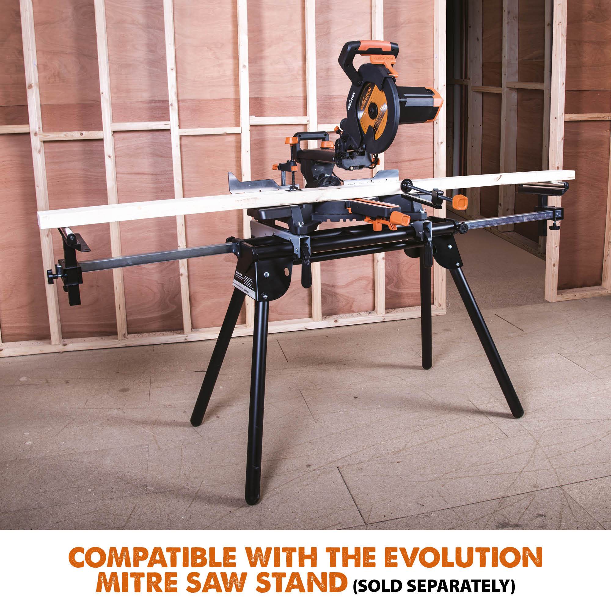Evolution R255SMS+ 255mm Sliding Compound Mitre Saw & Stand Bundle - Image 20