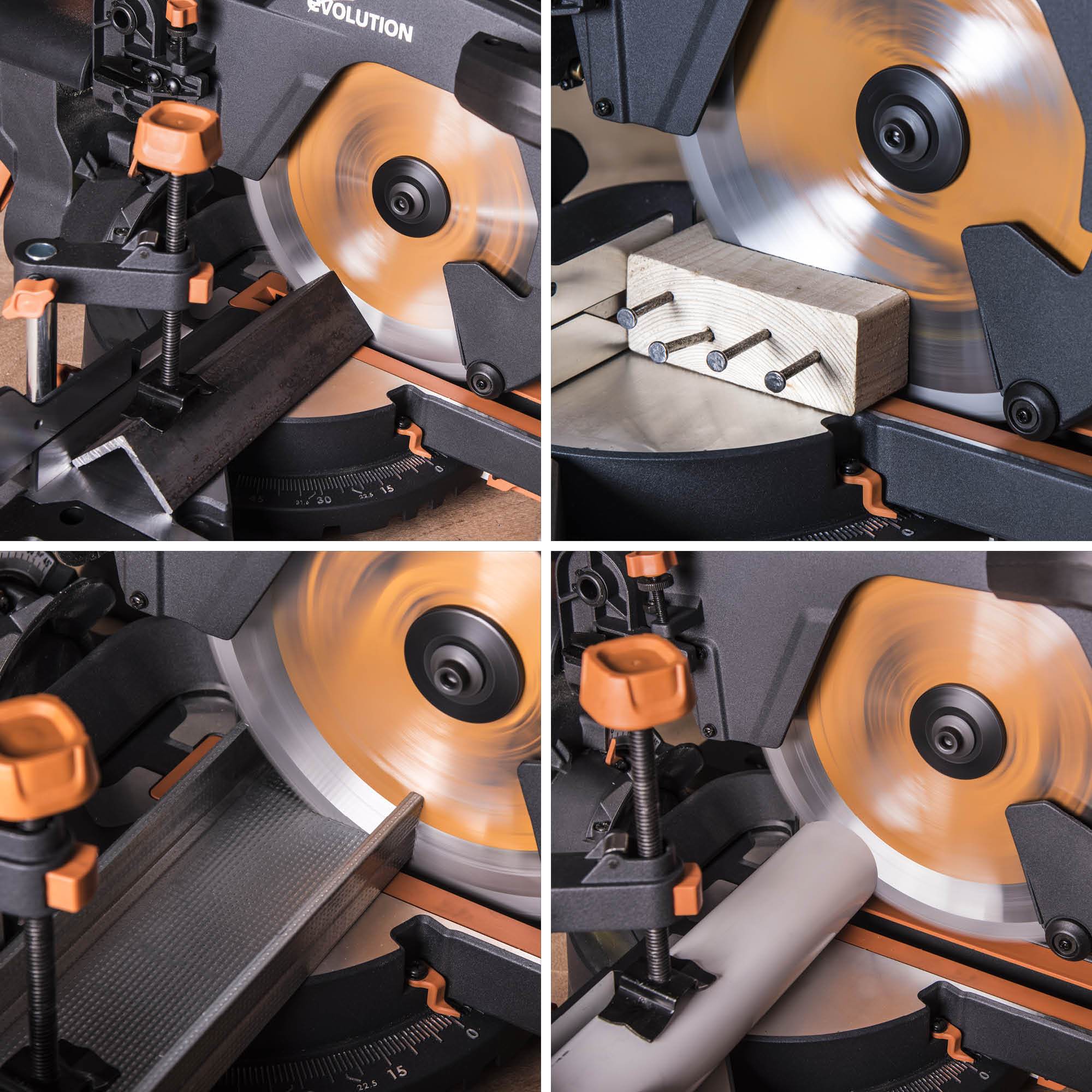 Evolution R255SMS+ 255mm Sliding Compound Mitre Saw & Stand Bundle - Image 5